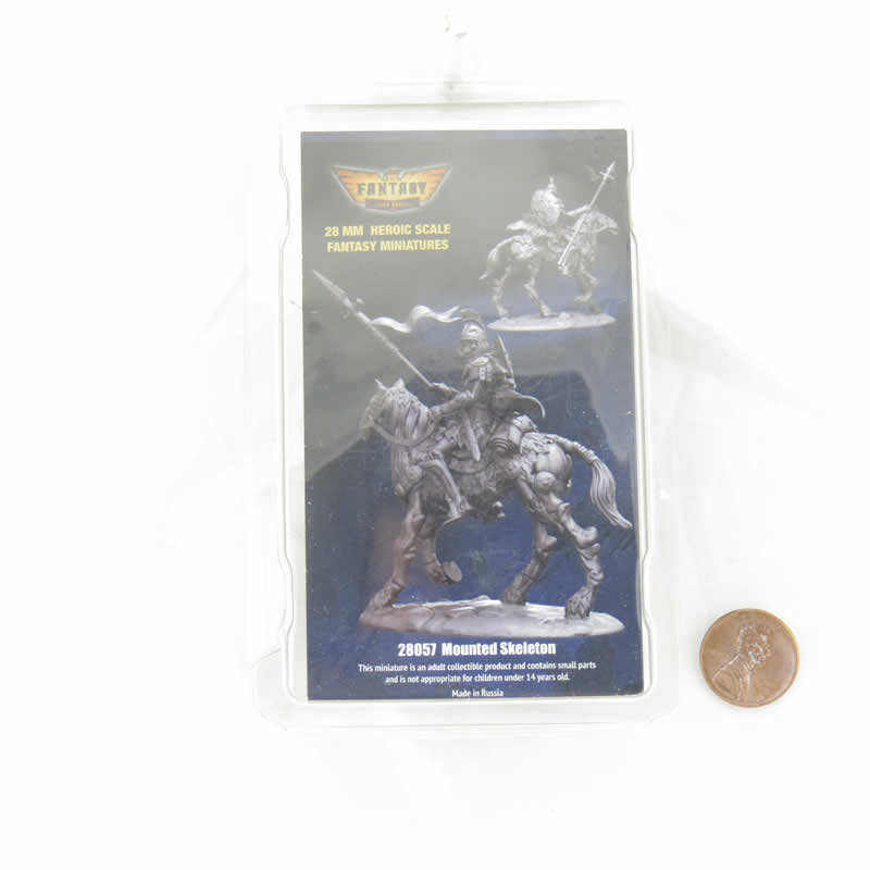 FLM28057 Mounted Skeleton Warrior Figure Kit 28mm Heroic Scale Miniature Unpainted 3rd Image