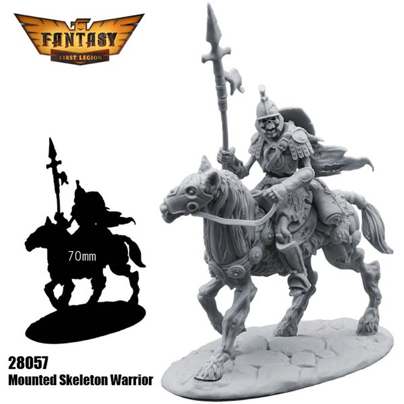 FLM28057 Mounted Skeleton Warrior Figure Kit 28mm Heroic Scale Miniature Unpainted 4th Image