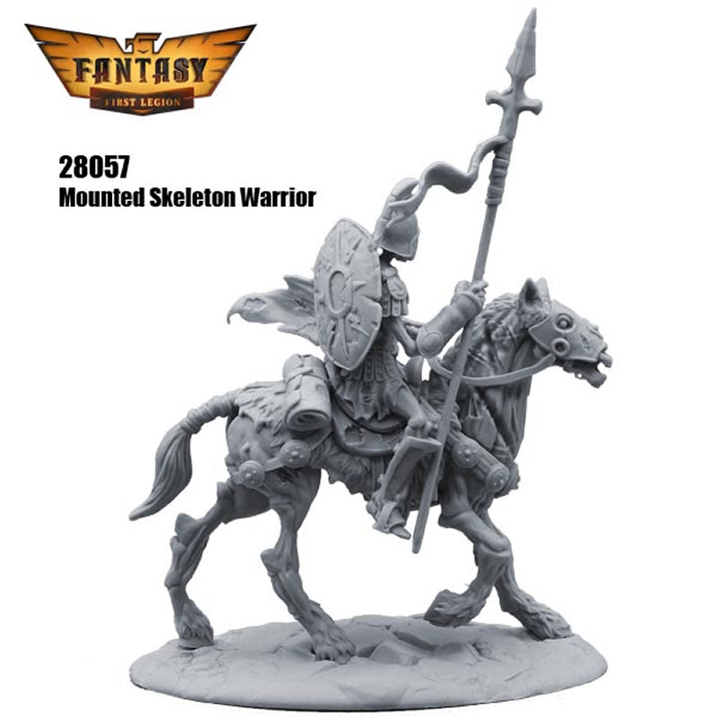 FLM28057 Mounted Skeleton Warrior Figure Kit 28mm Heroic Scale Miniature Unpainted 5th Image