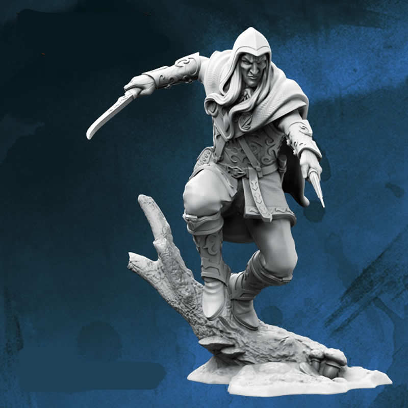 FLM28061 Ameliriens Elf Assasin Figure Kit 28mm Heroic Scale Miniature Unpainted Main Image