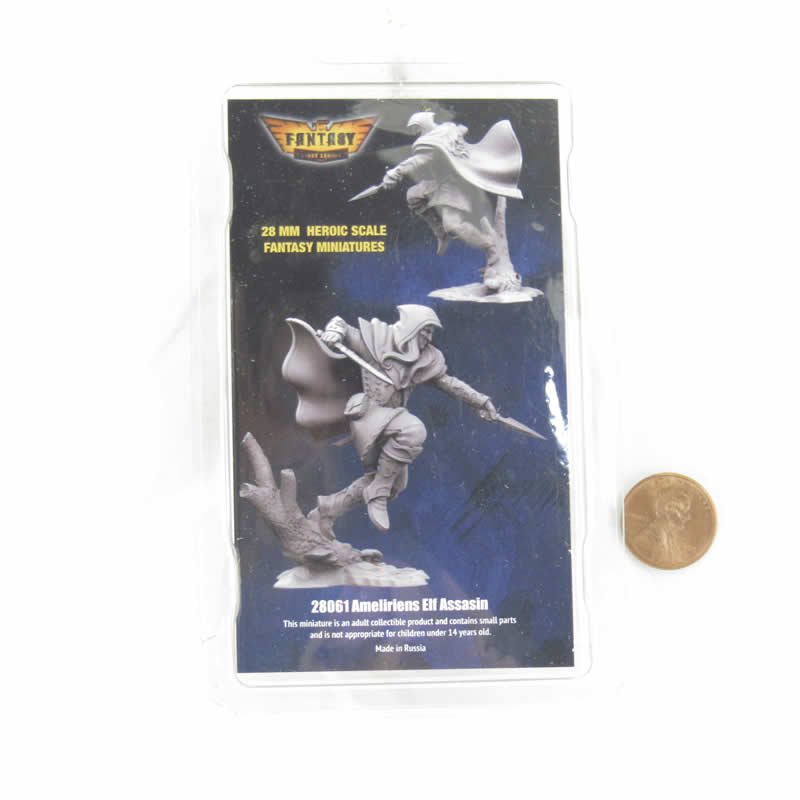 FLM28061 Ameliriens Elf Assasin Figure Kit 28mm Heroic Scale Miniature Unpainted 3rd Image