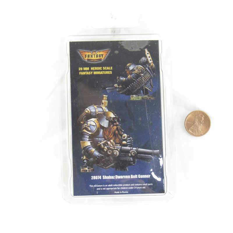 FLM28074 Shabaz Dwarven Bolt Gunner Figure Kit 28mm Heroic Scale Miniature Unpainted 3rd Image