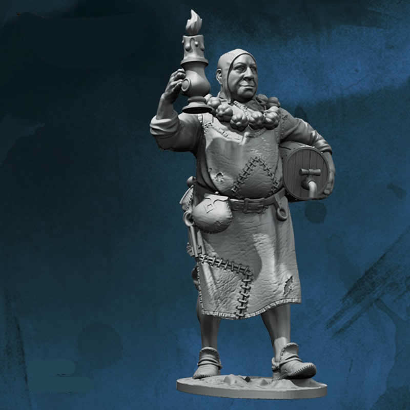 FLM28102 Innkeeper Figure Kit 28mm Heroic Scale Miniature Unpainted Main Image