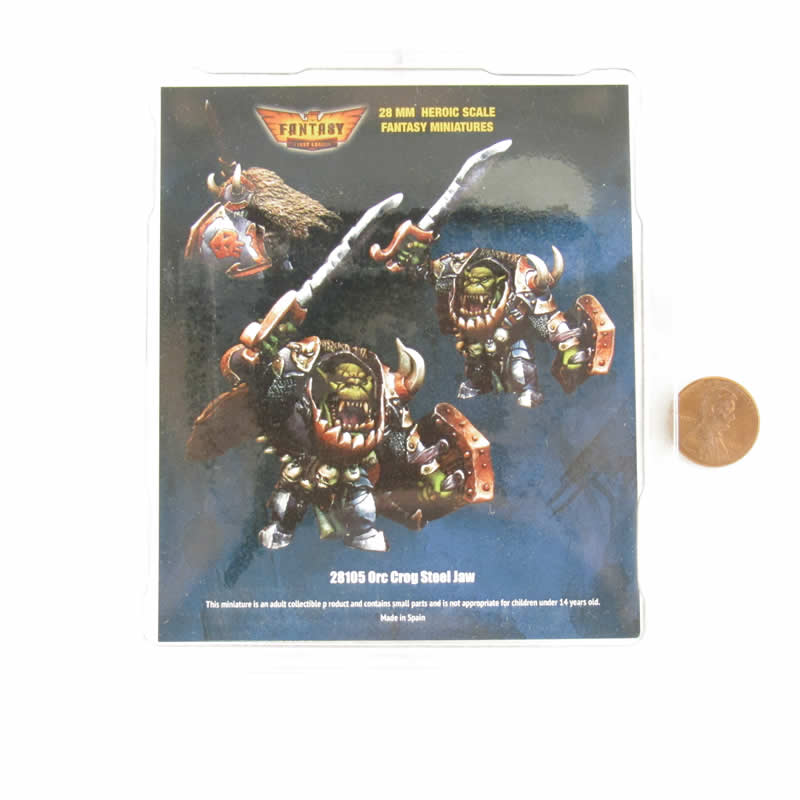 FLM28105 Orc Leader Crog Steel Jaw Figure Kit 28mm Heroic Scale Miniature Unpainted 3rd Image