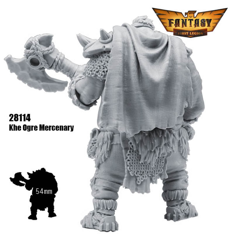 FLM28114 Khe Ogre Mercenary Figure Kit 28mm Heroic Scale Miniature Unpainted 4th Image