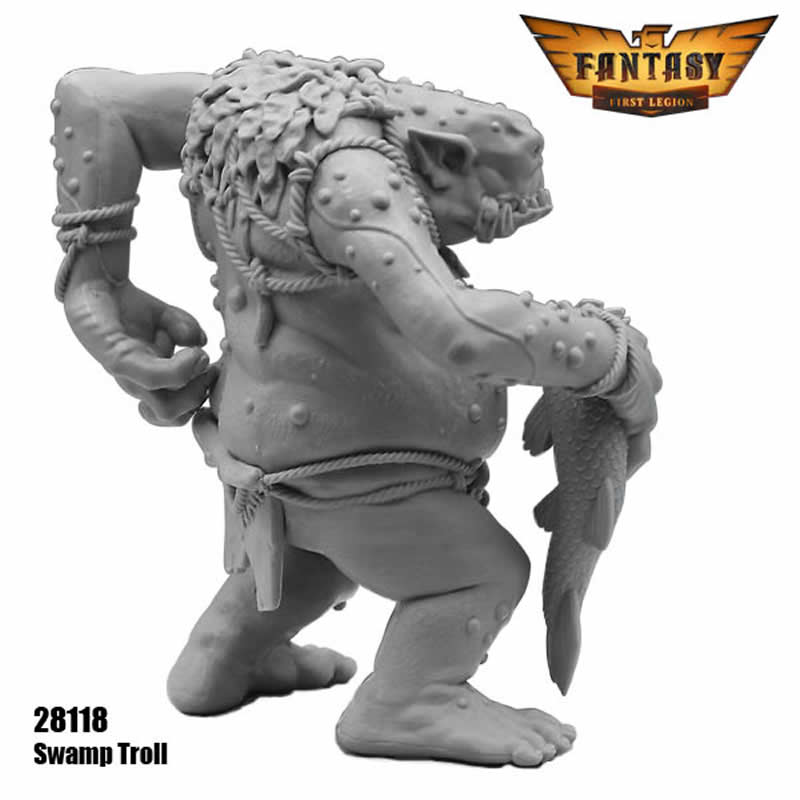 FLM28118 Swamp Troll Figure Kit 28mm Heroic Scale Miniature Unpainted 5th Image