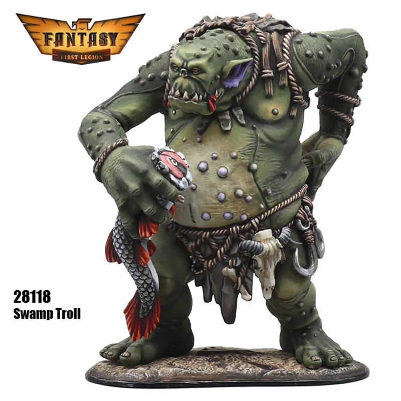 FLM28118 Swamp Troll Figure Kit 28mm Heroic Scale Miniature Unpainted 6th Image