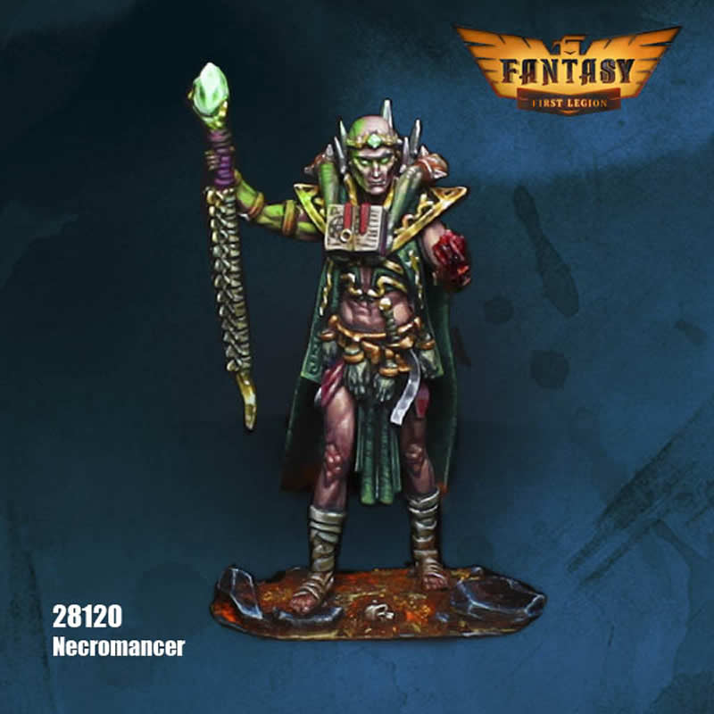 FLM28120 Necromancer Figure Kit 28mm Heroic Scale Miniature Unpainted 6th Image