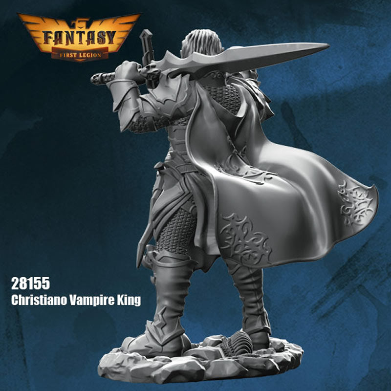 FLM28155 Christiano Vampire King Figure Kit 28mm Heroic Scale Miniature Unpainted 4th Image
