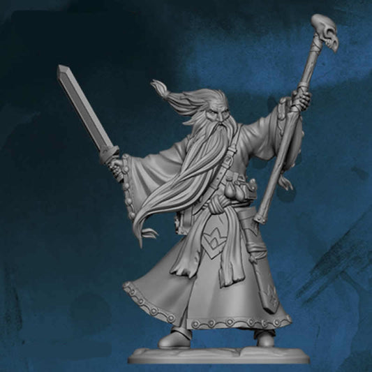 FLM28187 Abcessus Wizard Figure Kit 28mm Heroic Scale Miniature Unpainted Main Image