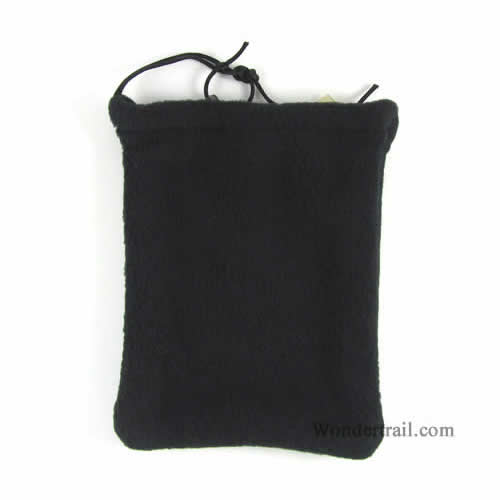 GHGFL3001 Black Fleece 2-Pocket Gamers Dice Bag 7inx5in Drawstring Main Image