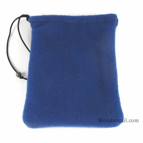 GHGFL3003 Blue Fleece 2-Pocket Gamers Dice Bag 7inx5in Drawstring Main Image