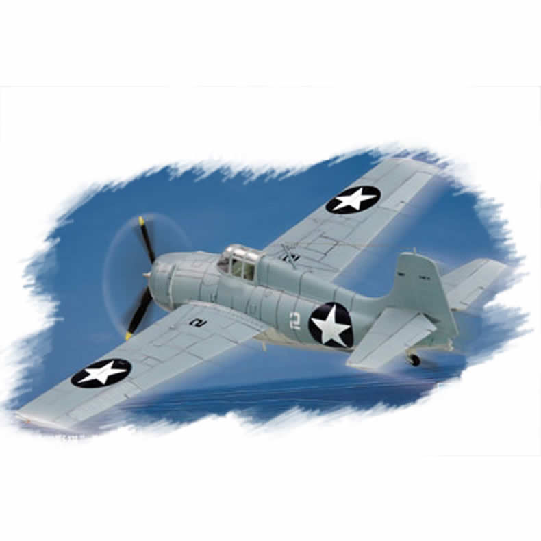 HBM80220 F4F-4 Wildcat 1/72 Scale Plastic Model Kit Hobby Boss Main Image