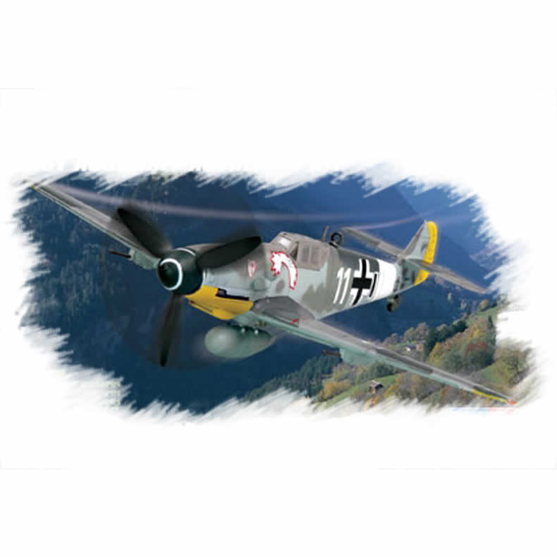 HBM80225 BF109G-6 1/72 Early 1/72 Scale Plastic Model Kit Hobby Boss Main Image