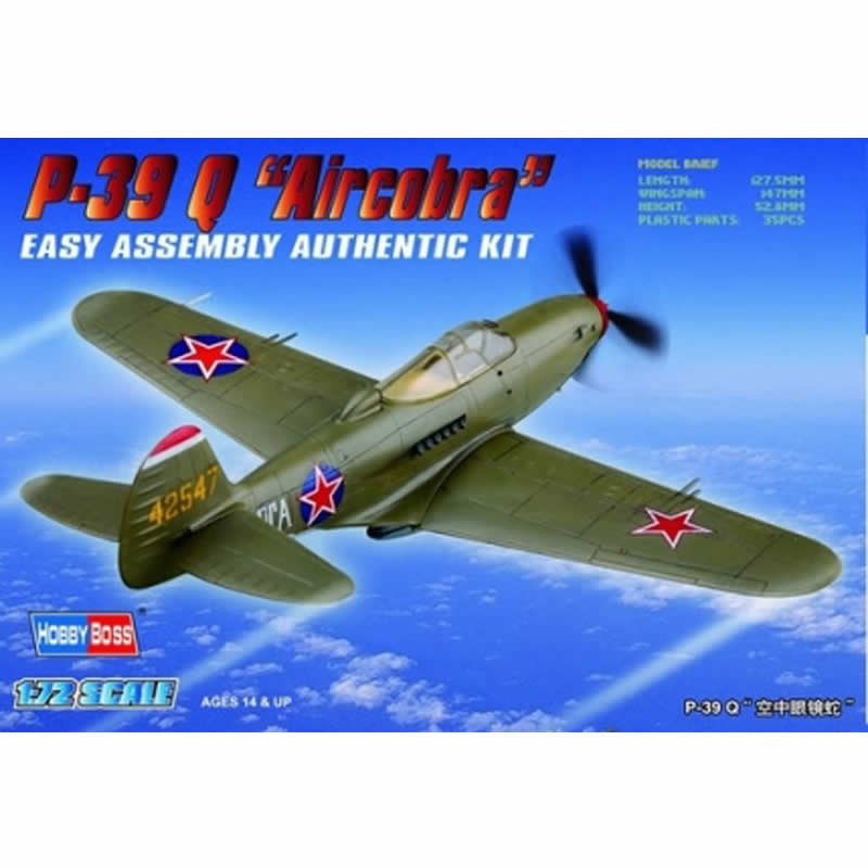 HBM80240 P-39Q Aircobra 1/72 Scale Plastic Model Kit Hobby Boss Main Image