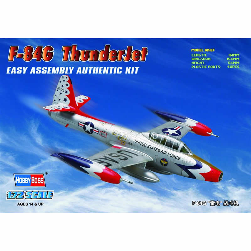 HBM80247 F84G Thunderjet 1/72 Scale Plastic Model Kit Hobby Boss Main Image