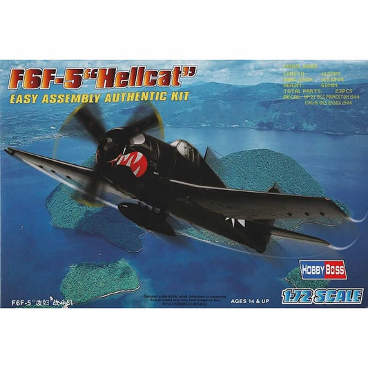 HBM80260 F6F-5 Hellcat 1/72 Scale Plastic Model Kit Hobby Boss Models Main Image