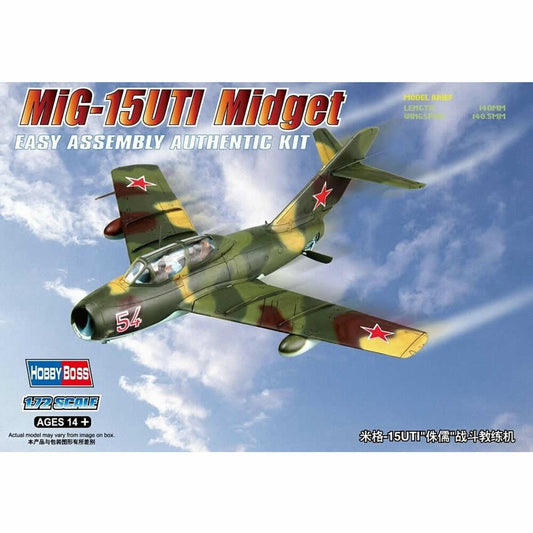 HBM80262 Mig-15UTI Midget 1/72 Scale Plastic Model Kit Hobby Boss Main Image