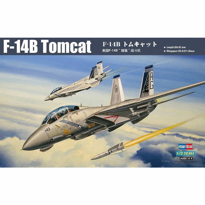 HBM80277 Grumman F-14B Tomcat 1/72 Scale Plastic Model Kit Hobby Boss Main Image