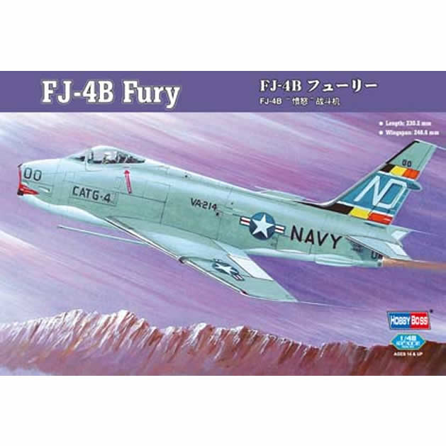 HBM80313 FJ-4B Fury 1/48 Scale Plastic Model Kit Hobby Boss Main Image