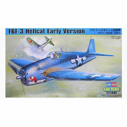 HBM80338 F6F-3 Hellcat Early Version 1/48 Scale Plastic Model Kit Hobby Boss Main Image