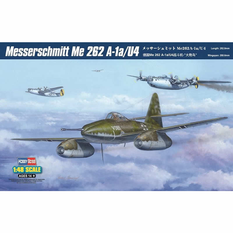 HBM80372 ME 262A-1A U4 1/48 Scale Plastic Model Kit Hobby Boss Main Image