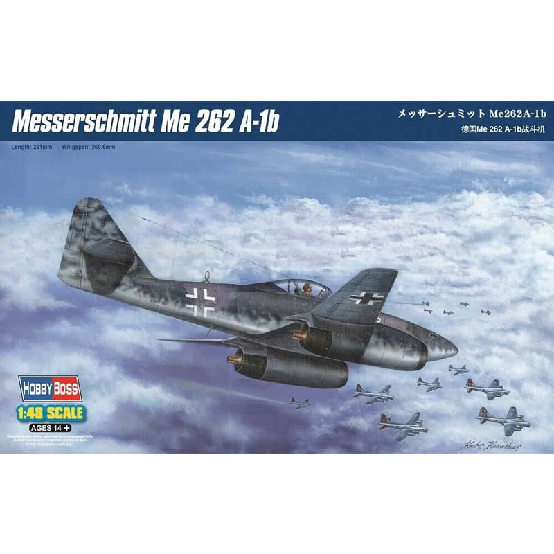 HBM80375 Messerschmitt 262E-1B 1/48 Scale Plastic Model Kit Hobby Boss Main Image