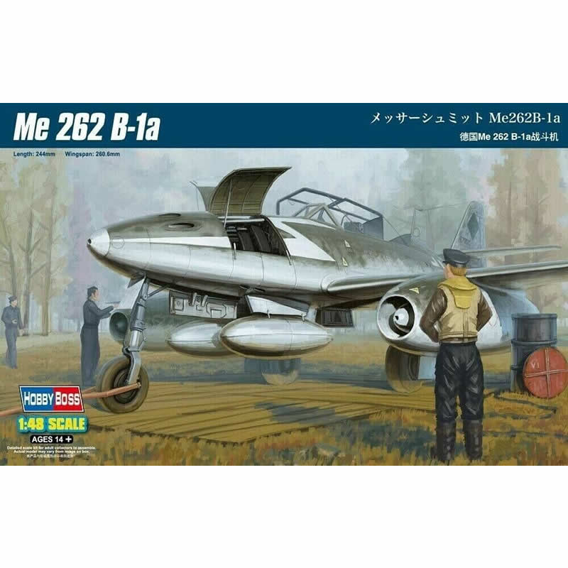 HBM80378 Me262B-1A 1/48 Scale Plastic Model Kit Hobby Boss Main Image