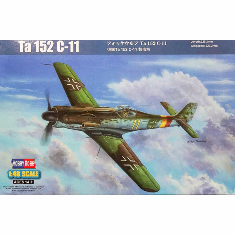 HBM81704 Focke-Wulf Ta 152 C-11 1/48 Scale Plastic Model Kit Hobby Boss Main Image