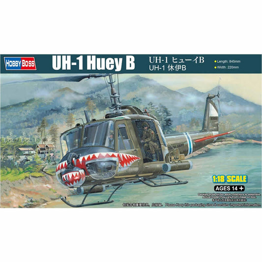 HBM81806 UH-1 Huey B 1/18 Scale Plastic Model Kit Hobby Boss Main Image
