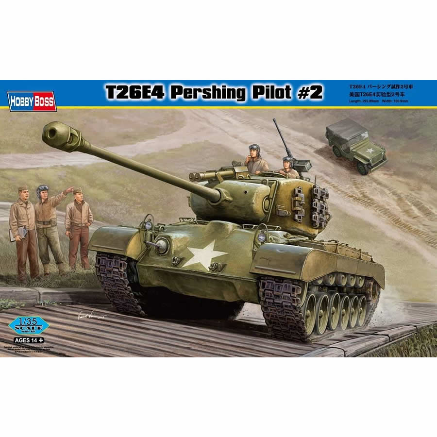 HBM82427 T26E4 Pershing Pilot 2 Heavy Tank 1/35 Scale Plastic Model Kit Hobby Boss Main Image