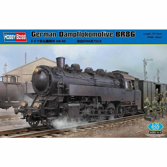 HBM82914 Dampflokomotive BR86 1/72 Scale Plastic Model Kit Hobby Boss Main Image