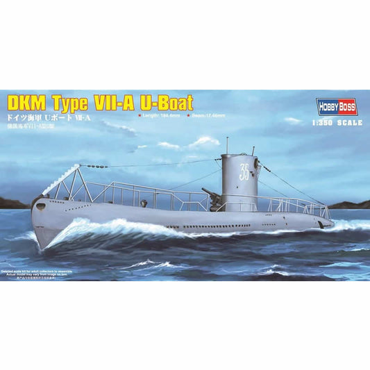 HBM83503 DKM Type VII-A 1/350 Scale Submarine Plastic Model Kit Hobby Boss Main Image