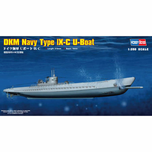 HBM83508 DKM Navy Type IX-C Submarine 1/350 Scale Plastic Model Kit Hobby Boss Main Image