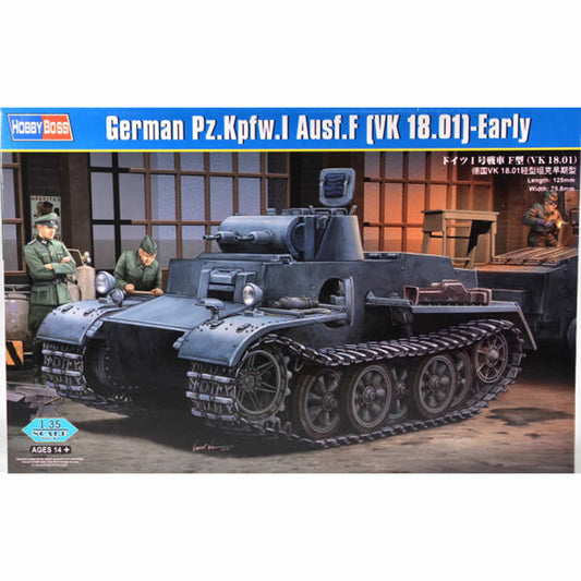 HBM83804 Panzer Kpfw.1 Ausf F Tank 1/35 Scale Plastic Model Kit Hobby Boss Main Image