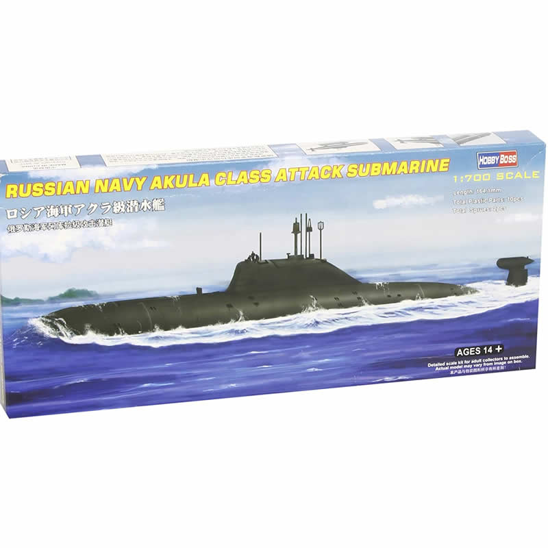 HBM87005 Russian Navy Akula Class Submarine 1/700 Scale Plastic Model Main Image