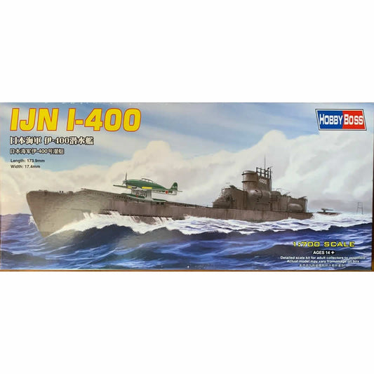 HBM87017 Imperial Japanese Navy I-400 Submarine 1/700 Scale Plastic Model Kit Main Image