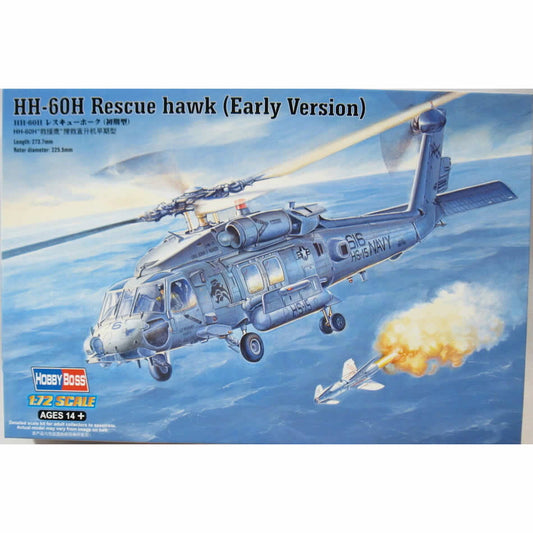 HBM87234 HH-60H Rescue Hawk (Early) 1/72 Scale Plastic Model Kit Hobby Boss Main Image
