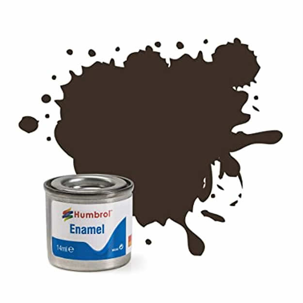 HUMAA0117 Service Brown Gloss 14ml Tinlet No 10 Enamel Paint Humbrol Main Image