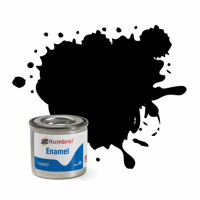 HUMAA0360 Black Matt 14ml Tinlet No 33 Enamel Paint Humbrol Main Image