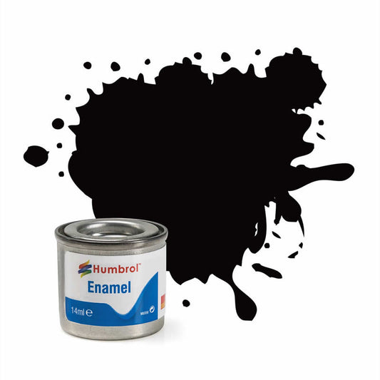 HUMAA0936 Coal Black Satin 14ml Tinlet No 85 Enamel Paint Humbrol Main Image