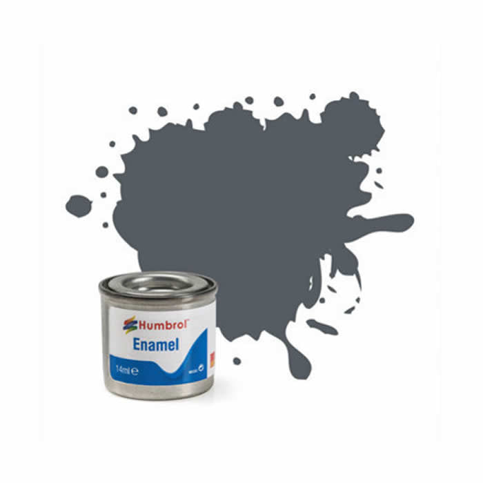 HUMAA1376 US Dark Grey Satin 14ml Tinlet No 125 Enamel Paint Humbrol Main Image