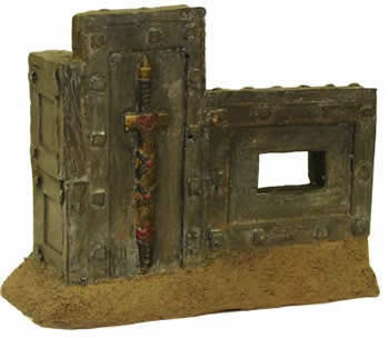 JRM6709 Fortification Wall with Sword (2ea) by JR Miniatures Main Image