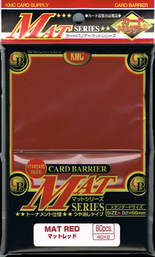 KMCS1133 Matte Red Standard Card Sleeves 80ct. Main Image