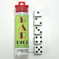 KOP01504 Bar Dice Game White Opaque Black Six Sided Dice (D6) 16mm Main Image
