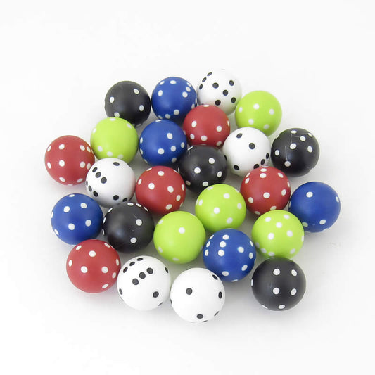 KOP01749 Round Assorted Colors Dice D6 22mm (7/8in) Bulk Pack of 25 Main Image