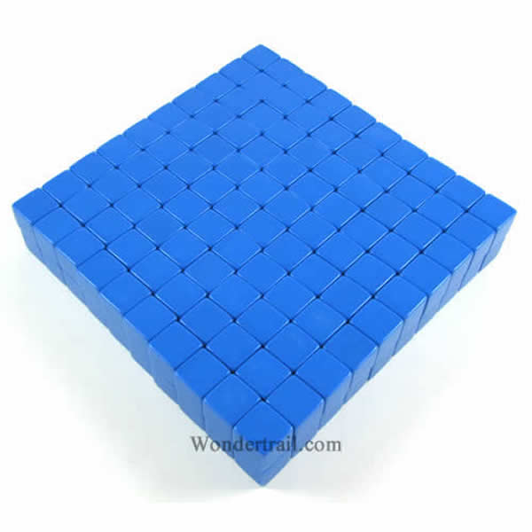 KOP01979 Blue Blank Opaque Dice D6 16mm (5/8in) Bulk Pack of 200 Main Image