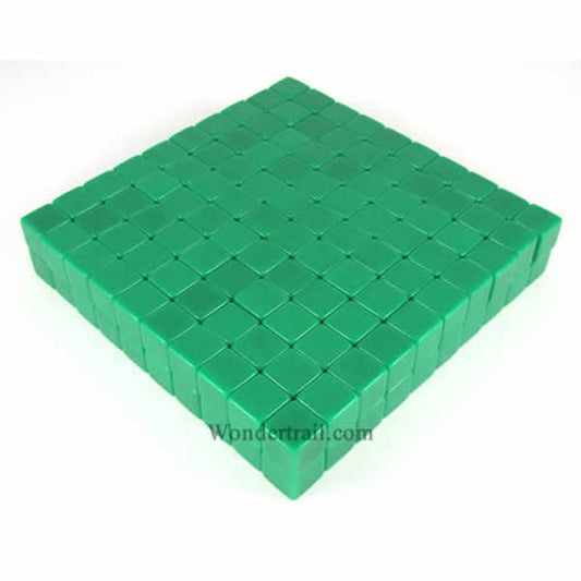 KOP01981 Green Blank Opaque Dice D6 16mm (5/8in) Bulk Pack of 200 Main Image