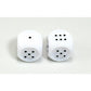 KOP03999 White Tactile Dice Raised Black Pips D6 20mm (25/32in) Pack of 2 Main Image