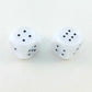 KOP03999 White Tactile Dice Raised Black Pips D6 20mm (25/32in) Pack of 2 2nd Image
